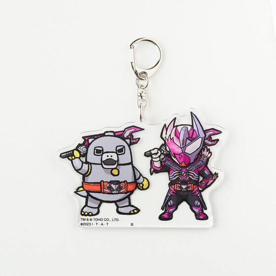 仮面ライダーガッチャード×ちびゴジラの逆襲 アクリルキーホルダー(全5種)仮面ライダーヴァルバラド&ちびメカゴジラ