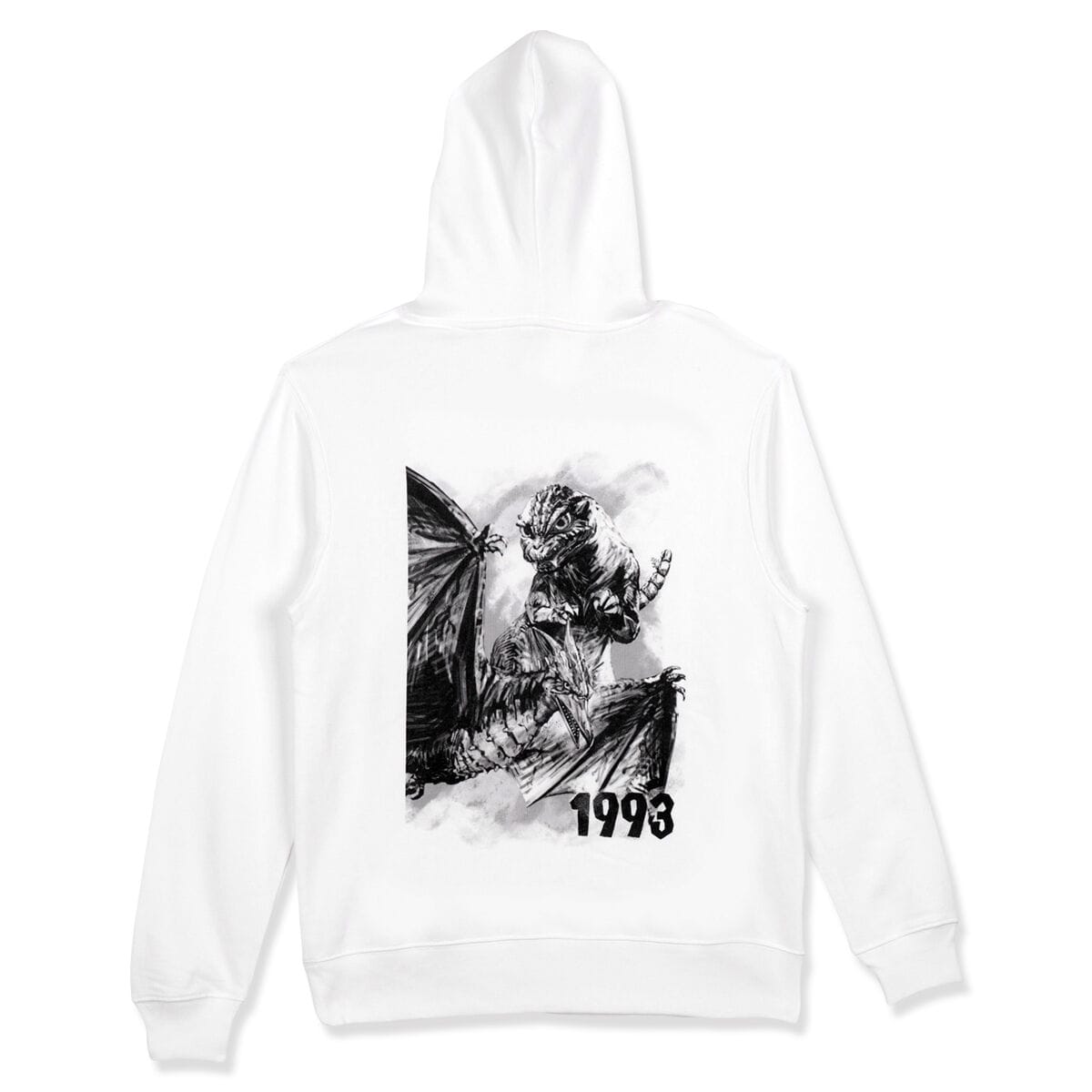 ゴジラ　モノクロデザインパーカー　ラドン＆ベビーゴジラ