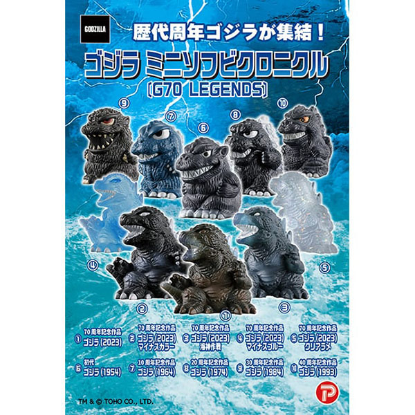 ゴジラ ミニソフビクロニクル〔G70 LEGENDS〕<1BOX 10個入り>