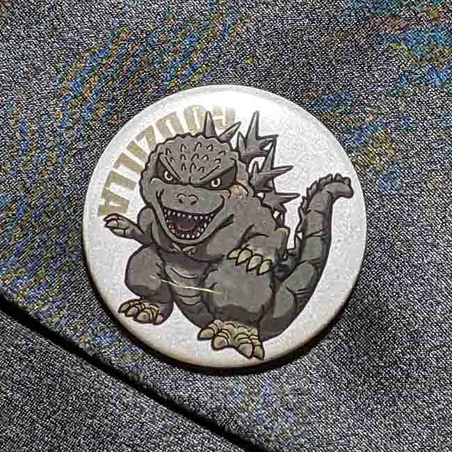 リフレクター缶バッチ　ゴジラ（2023）
