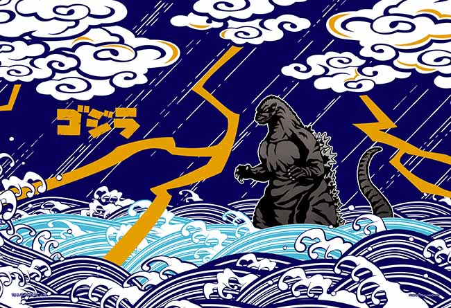 ジグソーパズル　Japanese style　ゴジラ