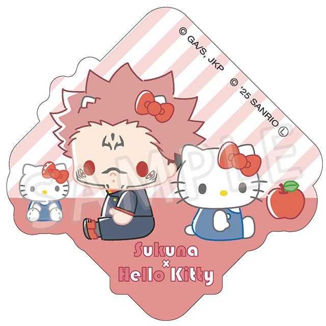 呪術廻戦 サンリオキャラクターズ ダイカットステッカー 宿儺×ハローキティ 2025Ver.