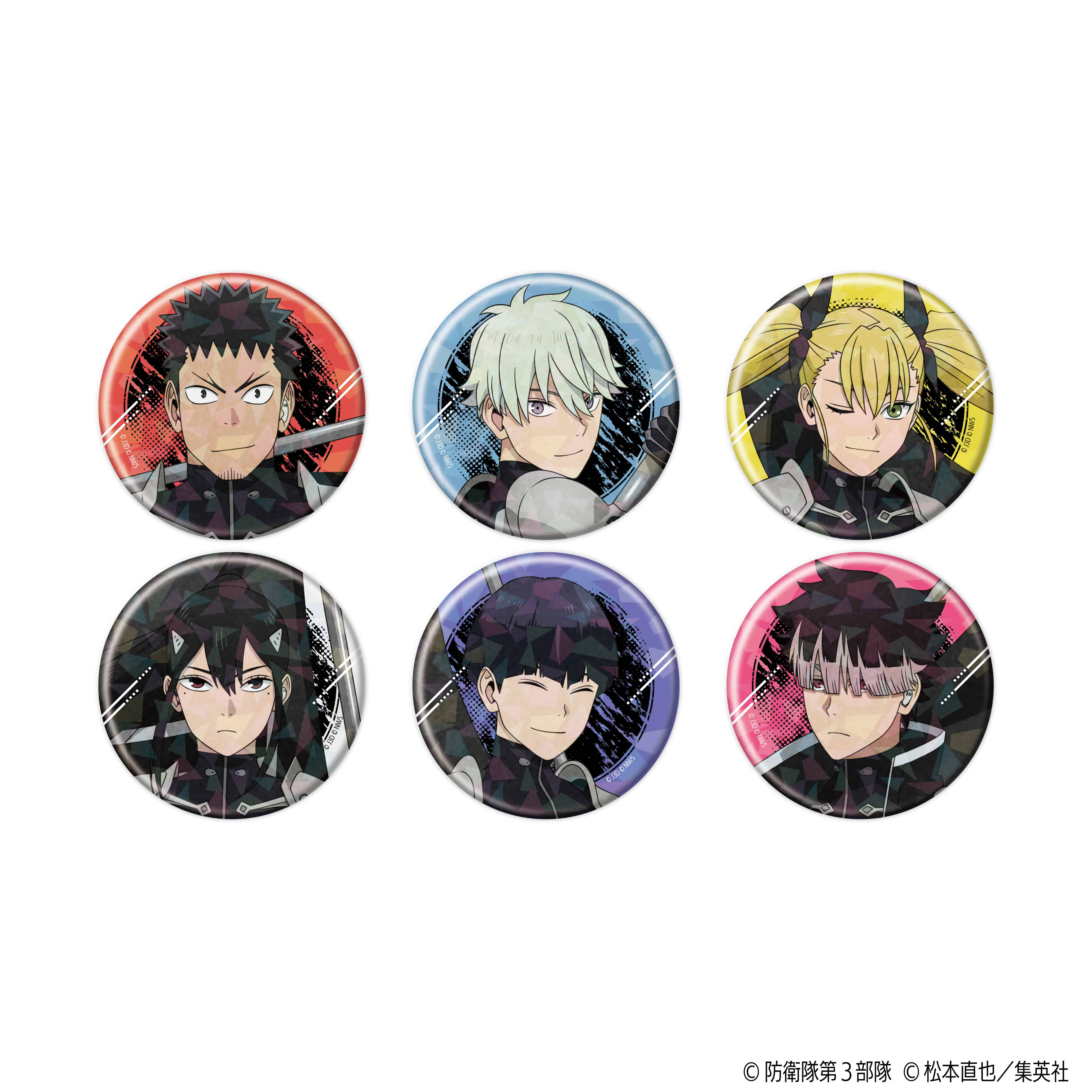 怪獣8号 トレーディングホログラム缶バッジ フラッグver. 【全6種】 ランダム1個