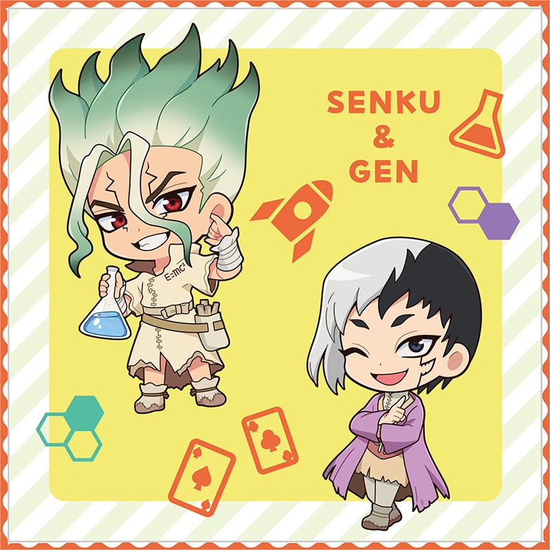 Dr.STONE 刺繍ミニタオル(石神千空、あさぎりゲン)