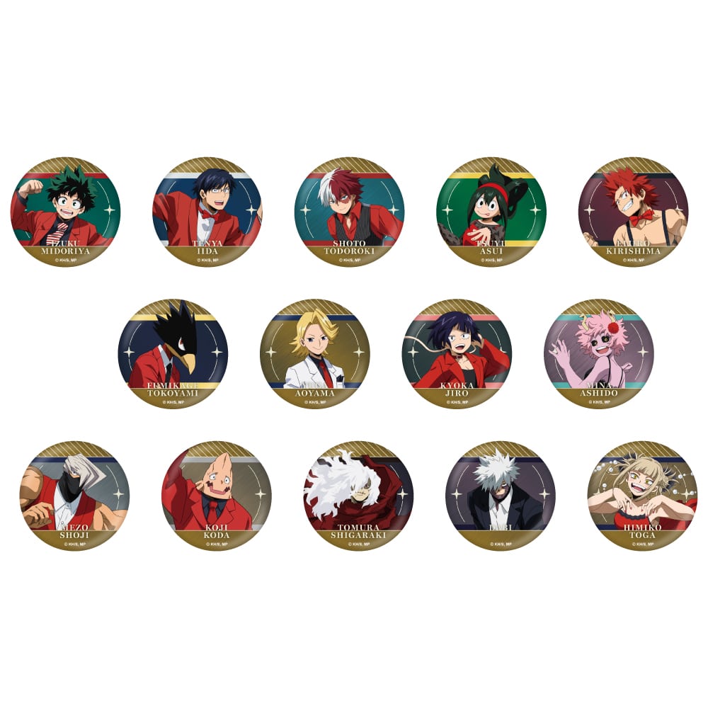 僕のヒーローアカデミア HERO×VILLAIN FES. トレーディングメタル缶バッジA 【全14種】 コンプリートセット
