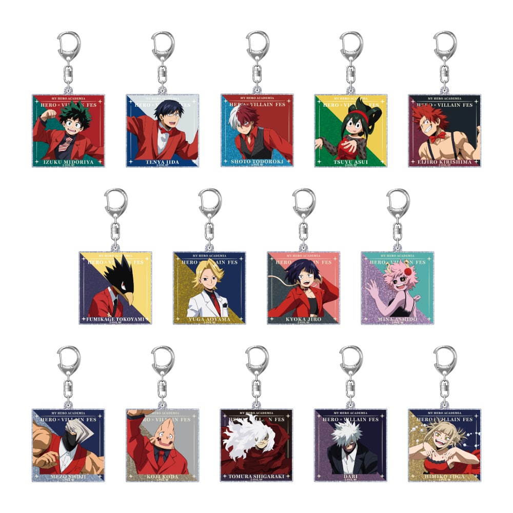 僕のヒーローアカデミア HERO×VILLAIN FES. トレーディンググリッターアクリルキーホルダーA 【全14種】 コンプリートセット