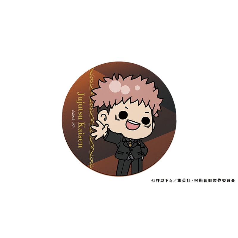 アニメ『呪術廻戦』5周年 レザーコースター 虎杖悠仁 mochocho スーツビジュアル