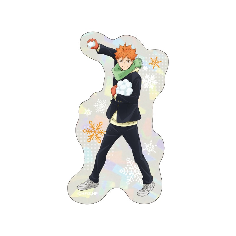 ハイキュー!! ホログラムダイカットステッカー 日向翔陽 雪合戦Ver.