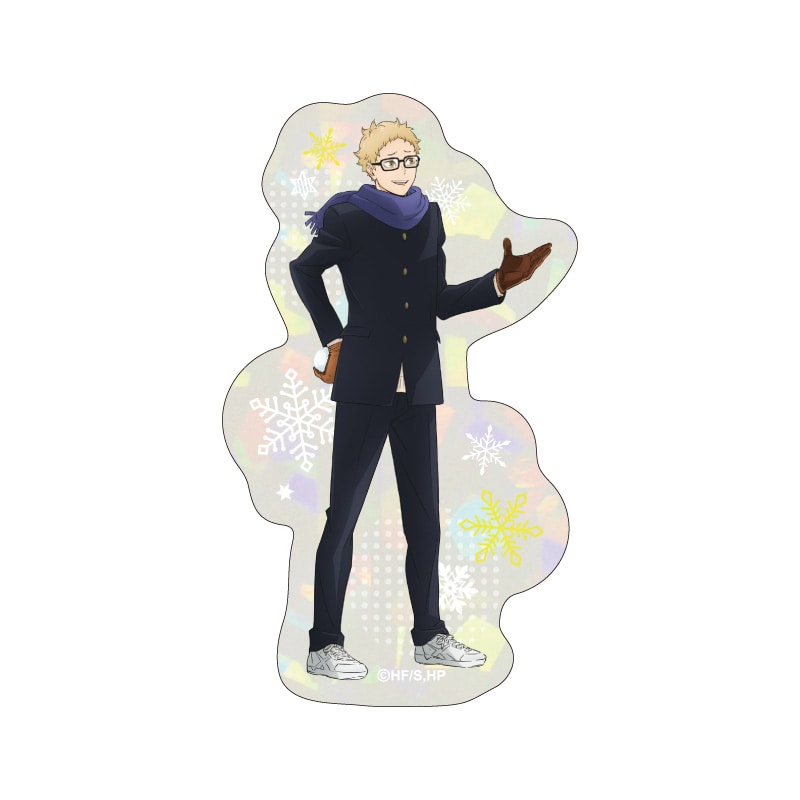 ハイキュー!! ホログラムダイカットステッカー 月島 蛍 雪合戦Ver.