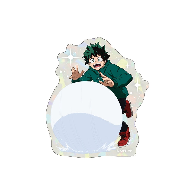 僕のヒーローアカデミア ホログラムダイカットステッカー 緑谷出久 雪遊びVer.