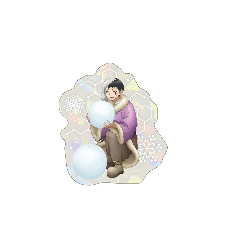 Dr.STONE ホログラムダイカットステッカー あさぎりゲン 雪遊びVer.