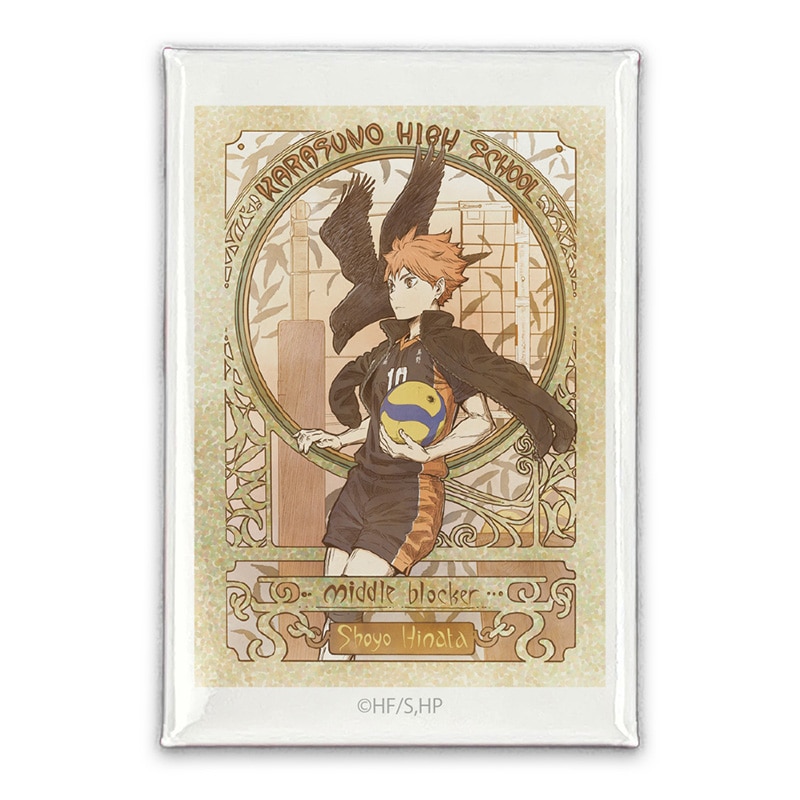 ハイキュー!! 日向翔陽 スクエア缶バッジ 飛翔Ver.