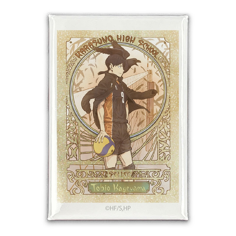 ハイキュー!! 影山飛雄 スクエア缶バッジ 飛翔Ver.