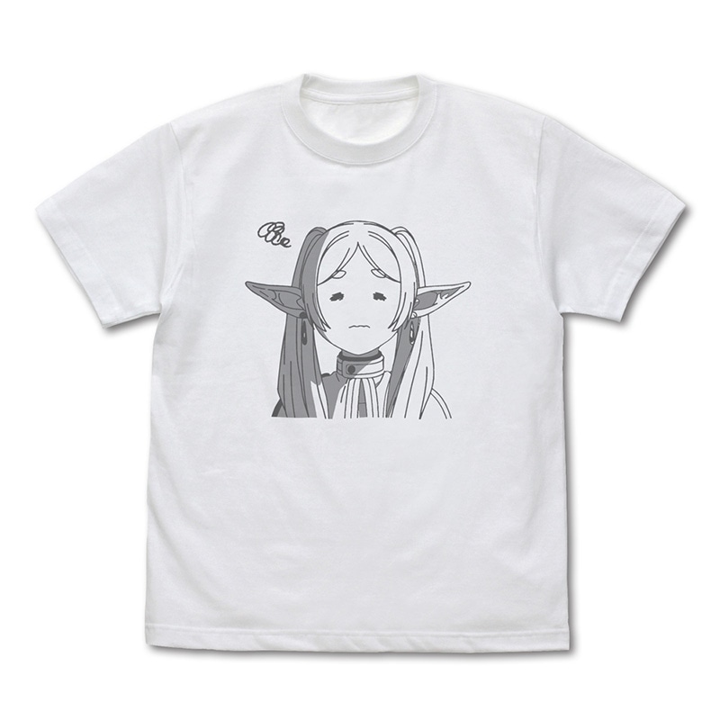 葬送のフリーレン フェイスTシャツ すごく嫌そうな顔ver./WHITE-XL