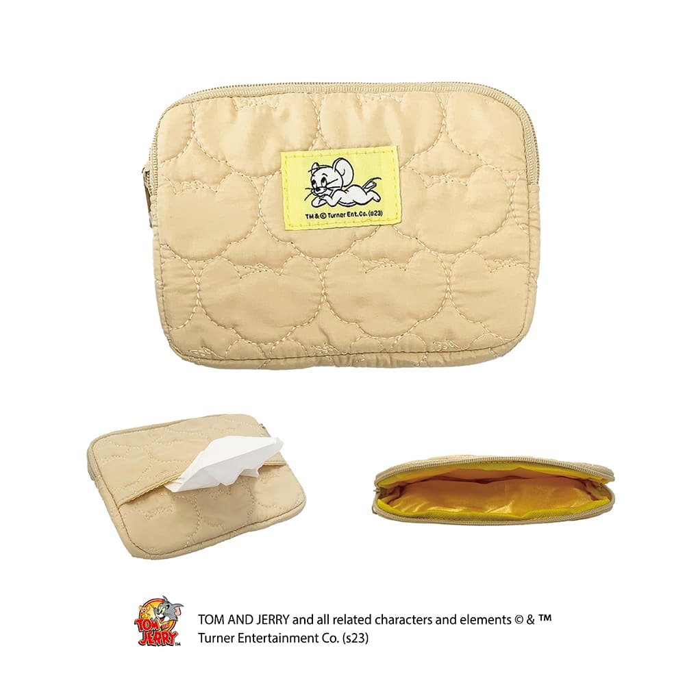 トムとジェリー キルトミニティッシュポーチ（ジェリー）