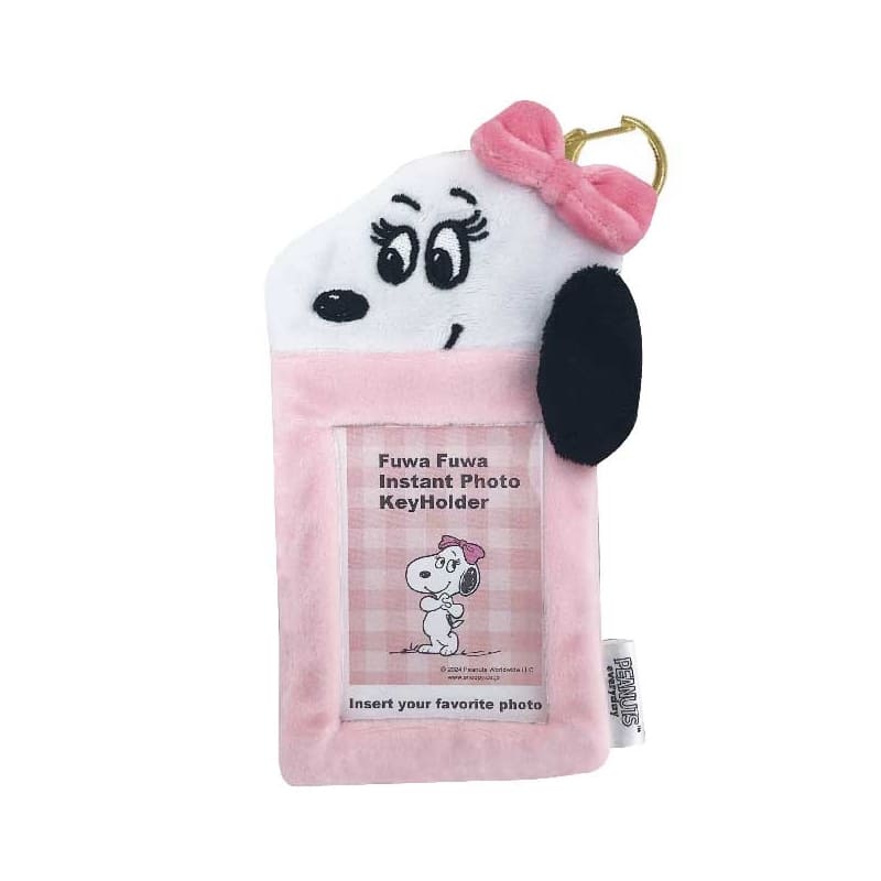 スヌーピー　ふわふわインスタントフォトキーホルダー（ベル）