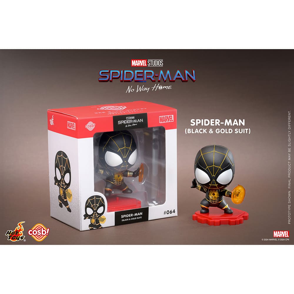 【コスビ】マーベル・コレクション #064 スパイダーマン（ブラック＆ゴールドスーツ）［映画『スパイダーマン：ノー・ウェイ・ホーム』］