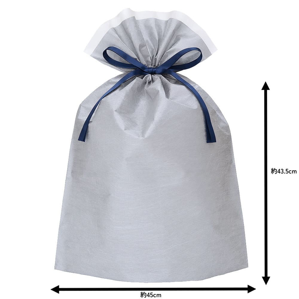 ギフトラッピング袋 不織布 シャイニーバッグ／シルバーLL