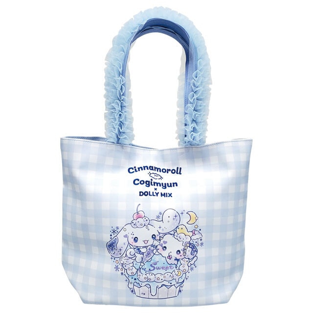 シナモン&こぎみゅん×DollyMix　トートバッグ フリル／blue