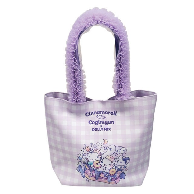 シナモン&こぎみゅん×DollyMix　トートバッグ フリル／purple