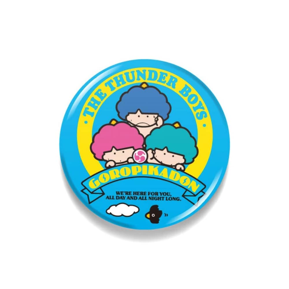 サンリオ懐かしいシリーズ ゴロピカドン76mm缶バッジLCB-204